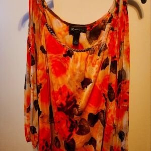 Orange multi colored blouse